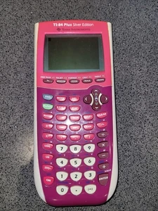 TI-84 Plus Silver Edition Graphing Calculator Pink Tested w/ Cover & Faceplate  - Picture 1 of 5