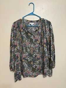 🌼 Blusa J. Jill Floral Rayón - Talla L - Imagen 1 de 8
