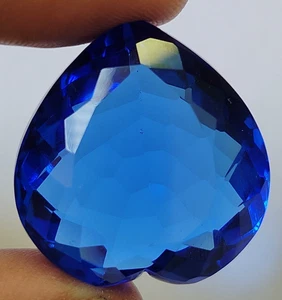 AAA+ Large Blue Tanzanite 87.55 Ct. Heart Shape Loose Gemstone Gift for Birthday - Picture 1 of 7