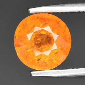π 1.84ct 6.5mm Round Natural Fanta Orange Spessartite Garnet - Africa Gemstone - Picture 1 of 4