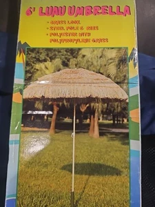 6' LUAU UMBRELLA Grasoptik Stahlstange & Rippen - Bild 1 von 1
