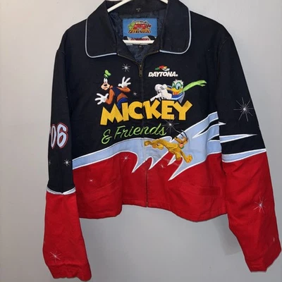 2006 JH Design Disney Daytona 500 Jacket Mickey Racing Jeff Hamilton Youth 2XL - Image 1 of 4