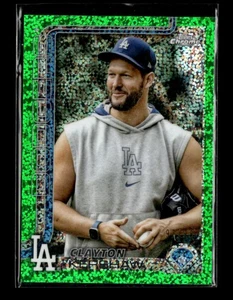 Clayton Kershaw 2025 Topps Chrome Green Speckle 97/99 Image Variation [jos67 - Picture 1 of 2