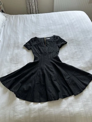 Faith Connexion Charcoal Grey Wool Smart Knee Length Dress Size 36 UK 4-6 FLAW - Image 1 of 4