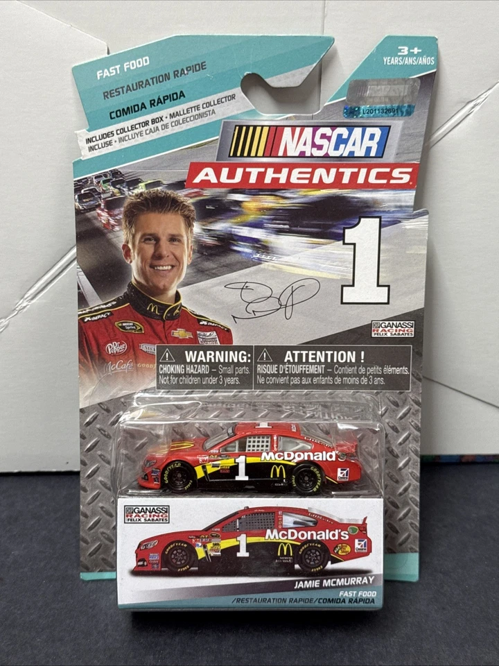Jamie McMurray #1 McDonald’s 2014 1:64 NASCAR Authentics Spin Master Diecast NUEVO Foto 1 de 3
