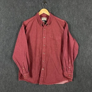 High Sierra Mens Shacket Shirt Large Button Down Brushed Cotton Red Workwear - Picture 1 of 11