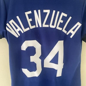 Los Dodgers Fernando Valenzuela Women’s Nike Blue Jersey Size L - Picture 1 of 4