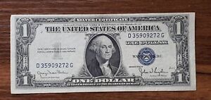 1935 D $1 ONE US DOLLAR SILVER CERTIFICATE BLUE SEAL NOTE BANKNOTE UNCIRCULATED