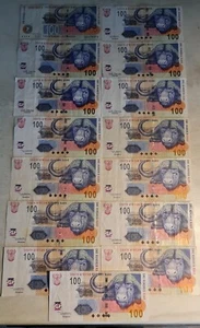 SOUTH AFRICA / 100 Rand Lot of 15 Banknotes !! - Picture 1 of 2