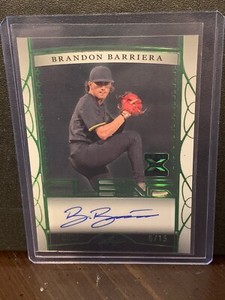 Brandon Barriera 2022 Leaf Trinity Clear Autograph Card XRC 6/15 Blue Jays