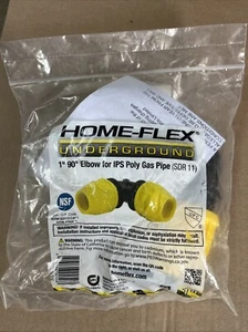 HOME-FLEX 1 pollice Tubo gas poli interrato giallo IPS DR 11 gomito 90 gradi - Foto 1 di 2