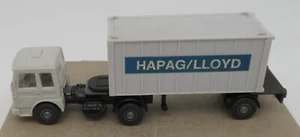 WIKING HO 1/87 Camion Traiker Truck MAN Diesel Porta Container HAPAG LLOYD - Foto 1 di 9
