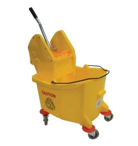 24 Litre Kentucky Mop Bucket With Handle & Wringer - YELLOW BLUE RED GREEN - Picture 1 of 6