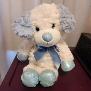 Kellytoy Animal Pals Puppy Dog Plush Stuffed Ivory White Baby Blue Shiny Paws - Picture 1 of 18
