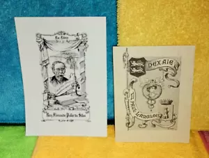 PORTUGAL - LOT OF 2 EX LIBRIS - DIFFERENT TOPICS - Imagen 1 de 4