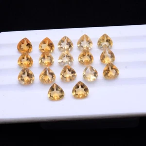 VVS 17 Pcs Natural Citrine 7mm Pear Cut Dazzling Yellow Huge Loose Gemstones Lot - Picture 1 of 7