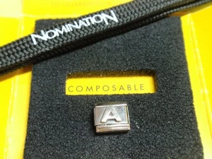** Genuino Nominación LETRA DE PLATA A Charm ** - Imagen 1 de 3
