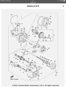 REAR TRANS AXLE ASSEMBLY ELECTRIC Yamaha G29 Drive Golf Cart (JW8-G6300-20-00) - Bild 1 von 1