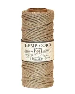 1,8 mm 30 m cordón de cáñamo carrete joyería macramé ganchillo artesanía envoltura regalo - Imagen 1 de 4