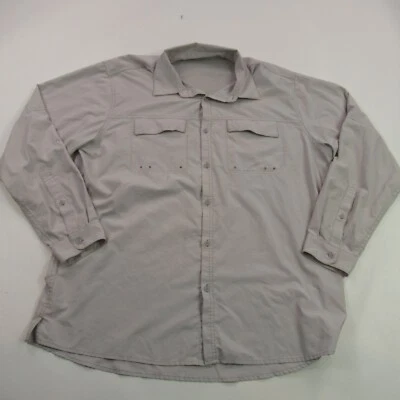Cabelas Shirt Mens Large Long Sleeve Button Front Pockets Outdoors Vented - Image 1 of 4