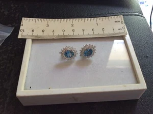 ORECCHINI IN ARGENTO PLACCATO IN ORO CON TOPAZI BRASILIANI NATURALI - Imagen 1 de 3