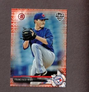Suéter Feo de Vacaciones Francisco Ríos 2017 Bowman Topps Rojo #d 06/10 - Imagen 1 de 2