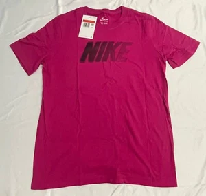 Nike Boy's Logo Fade T-Shirt Fireberry DR0881 615 LARGE - Picture 1 of 7