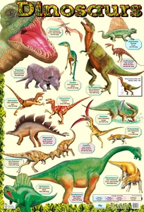 DINOSAURS Laminated Poster / Wallchart - Home/ Classroom Resource 60 x 40cm - Picture 1 of 1