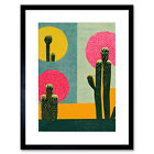 Surreal Pop Art Cholla Desert Cactus Framed Wall Art Print Picture 12X16