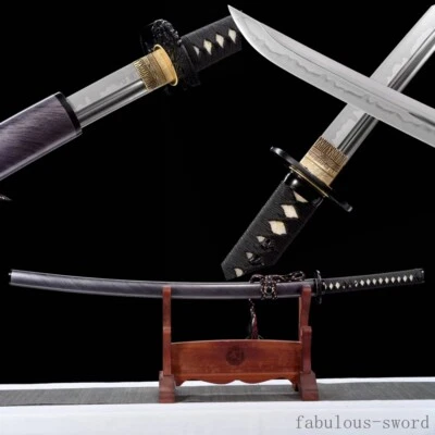 1095 carbon red japanese samurai sword katana iron tsuba beautiful saya Foto 1 de 4