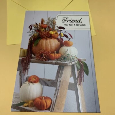 HALLMARK HEARTLINE HAPPY THANKSGIVING FRIEND You Are A Blessing 5.5”x8” Hallmark Greeting Card