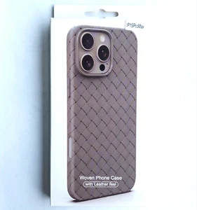 Coque téléphone iPhone 15 Pro Max cuir tissé - Photo 1 sur 2