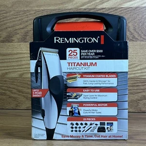 Remington Titanium HC822 - 25 Piece Hair Clipper Haircut Kit - Picture 1 of 9