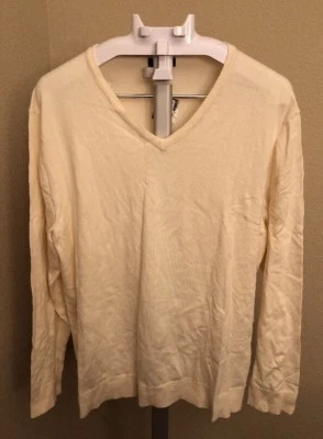 Suéter Alfani Para Hombre Cuello en V Vainilla Talla XXL 468 Foto 1 de 4