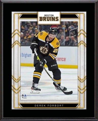Derek Forbort Boston Bruins 10.5" x 13" Sublimated Player Plaque Cover