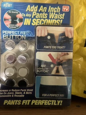 AsSeenOnTV Perfect Fit Button Add Inch toAny Pants Waist Instant Deluxe  - Image 1 of 2