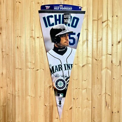 "Banderín Ichiro Suzuki Seattle Mariners Y2K Big Face Wincraft MLB béisbol 40""" Foto 1 de 4