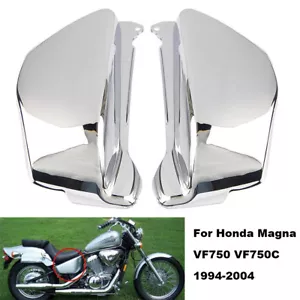 Battery Side Fairing Cover For Honda Magna VF 750 VF750 VF750C 1994-2004 Chrome - Foto 1 di 4