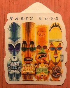 Jimmy Buffett Party Götter Tiki Götter Eis Bier Chips Grill Aufkleber brandneu letzte 1 - Bild 1 von 1