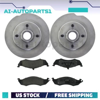 Kit de rotores de freno delanteros + pastillas de freno para Ford Cougar 1985 1986 1987 1988 Foto 1 de 4