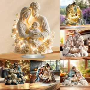 Krippe Statue Acryl Figur Jesus & Maria Tischschmuck christlich Dez - Bild 1 von 19