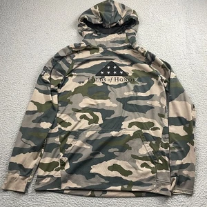 UNRL Folds Of Honor Camouflage Camo Crossover Hoodie Sweatshirt Mens Medium - Picture 1 of 13