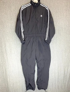 Adidas Boilersuit Primegreen Jumpsuit Unisex Black Trefoil Walking Athleisure - Picture 1 of 16