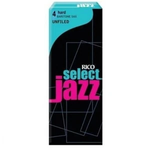Rico Select Jazz Baritone Sax Reeds Unfiled Strength 4 Hard 5-Pack ( 5 reeds) - Picture 1 of 1