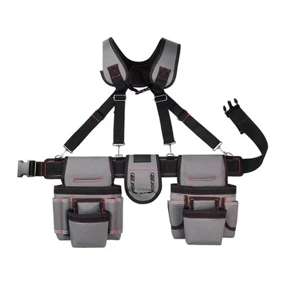 Electrician Tool Belt Adjustable Waist Suspenders for Carpenters and Gardeners - Image 1 of 4