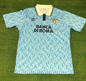 SS LAZIO HOME RETRO SHIRT 1992/93 NEW - Picture 1 of 2