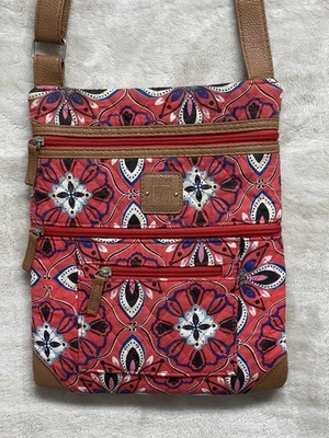 Stone Mountain Acolchado Lockport Bandolera/Bolso de Hombro Bolso de Mano Cartera Rojo Algodón Foto 1 de 4