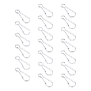 20 Piezas Llavero de Acero Inoxidable Mosquetón de Metal Clip Gancho Pequeño Resistente - Imagen 1 de 12