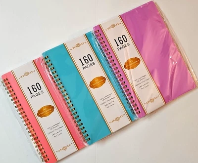 Lined Notebook PVC Cover 160 Lined Pages 3 Colors  5.5" x 8.25" NEW - Image 1 of 3