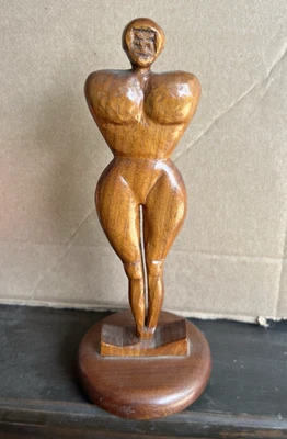 Antique Carving Nude Woman 1930s American Folk Art Outsider Venus Style - Image 1 of 4